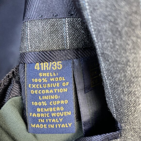 Brooks Brothers 1818 Regent Ethomas Jacket 41R Gray Striped 3 Button Italy Wool - Picture 14 of 16